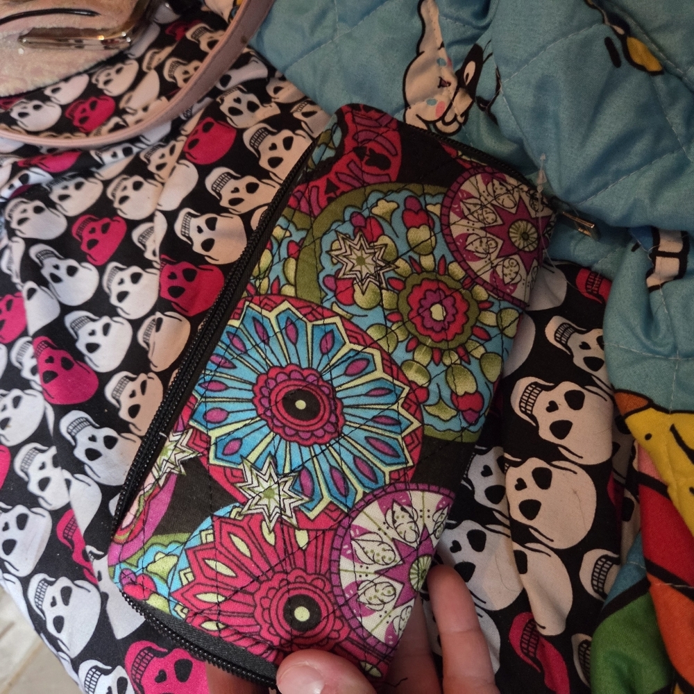Colorful Floral Zip Wallet